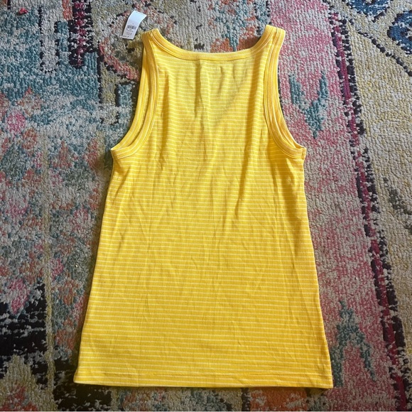 Old Navy Yellow Striped Women's Tank Top size L - Picture 5 of 5